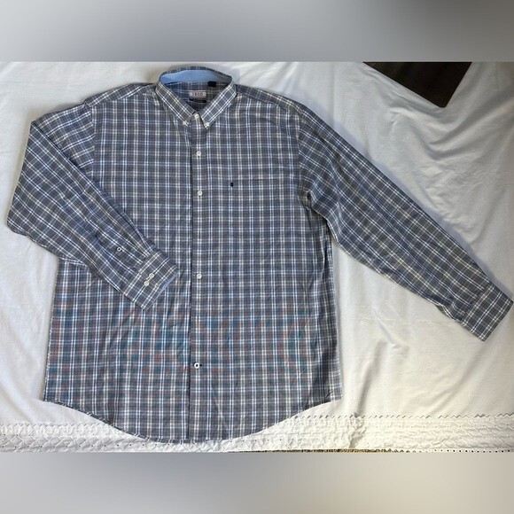 IZOD Button Down Casual plaid shirts for men - Picture 8 of 13